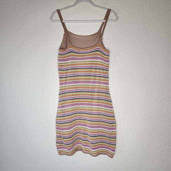 Olive + Oak Rainbow Crochet Swiftie Style Dress L - Picture 3 of 6